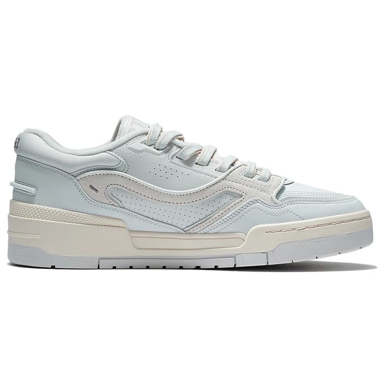 Li Ning 001 Btc Comfortable Soft Elastic Lightweight Breathable Low Top Skate Shoes Men Skate Shoes Frost-White Gray AGCS023-5