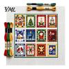 DIY Christmas Ornaments Making Cross Stitch Kit, Winter Holiday Embroidery Xmas Handcraft Kits Tree Craft Kit for Adults, Home Decor Creative