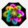 1pc Neon Flower Pattern Automatic Folding Umbrella - Portable Collapsible Design, 8-Rib Iron Frame, Durable Fabric yy251125033