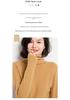 100% Pure Wool Slim Fit High Neck Sweater for Women - Autumn/Winter Fashionable Base Layer