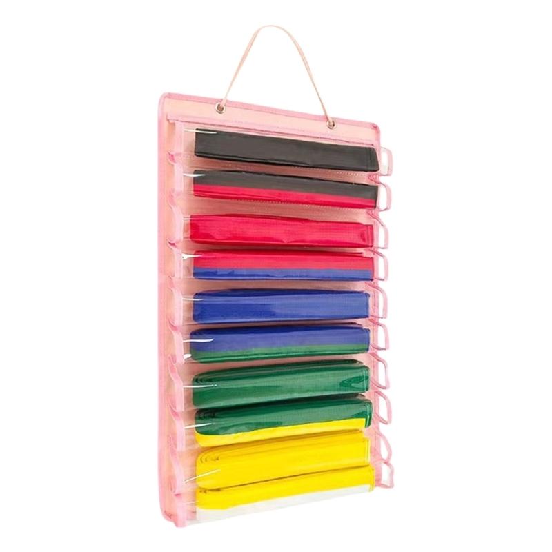 

Держатель для пояса каратэ, настенный, многоуровневый, пылезащитные органайзеры, аксессуары для 8 поясов и медалей, стойка для демонстрации