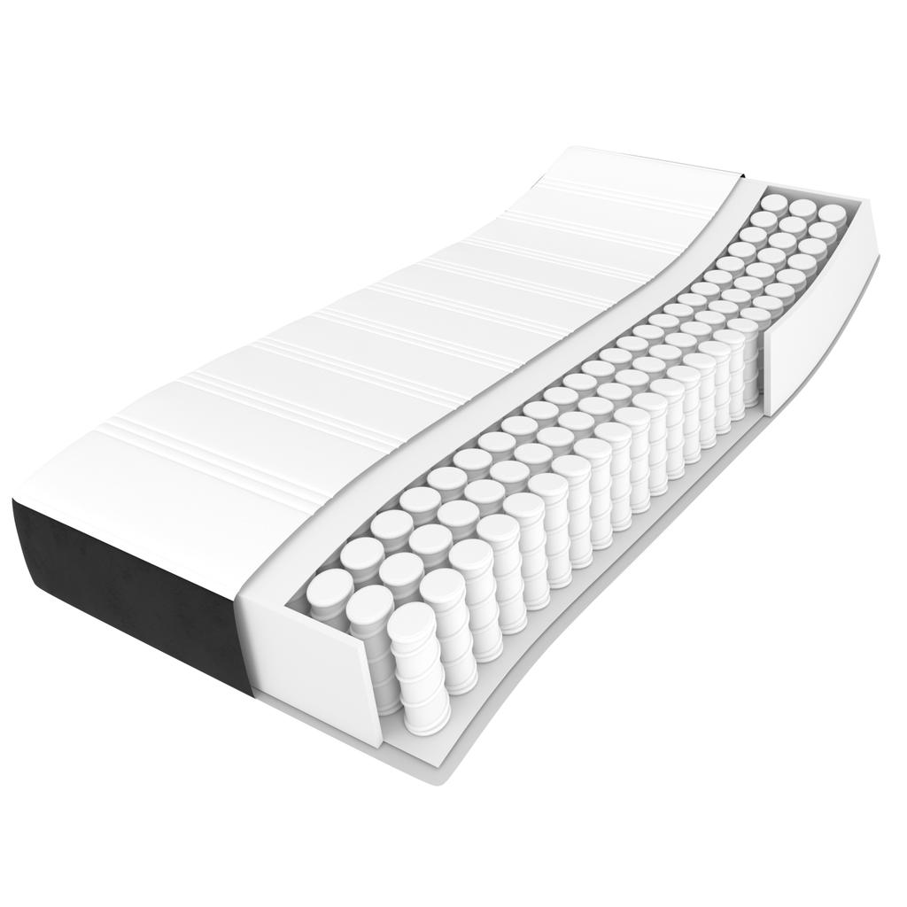 Pocket Spring Mattress Medium Black 160 x 200 x 20 cm Velvet