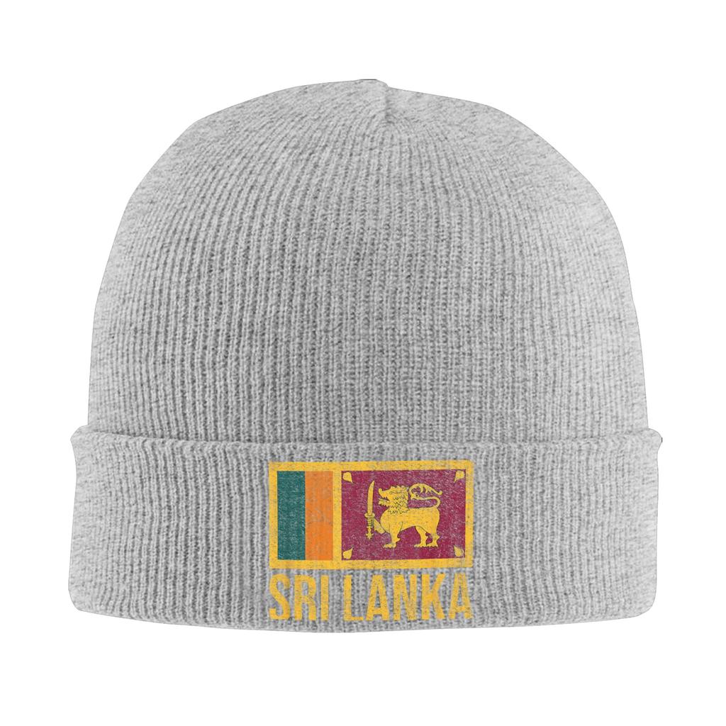 SRI LANKA NATIONAL FLAG Knitted Hat  Beanie Hats Kpop Warm Men Women Bonnet Hats Autumn Winter Street Y2K Caps Birthday Present