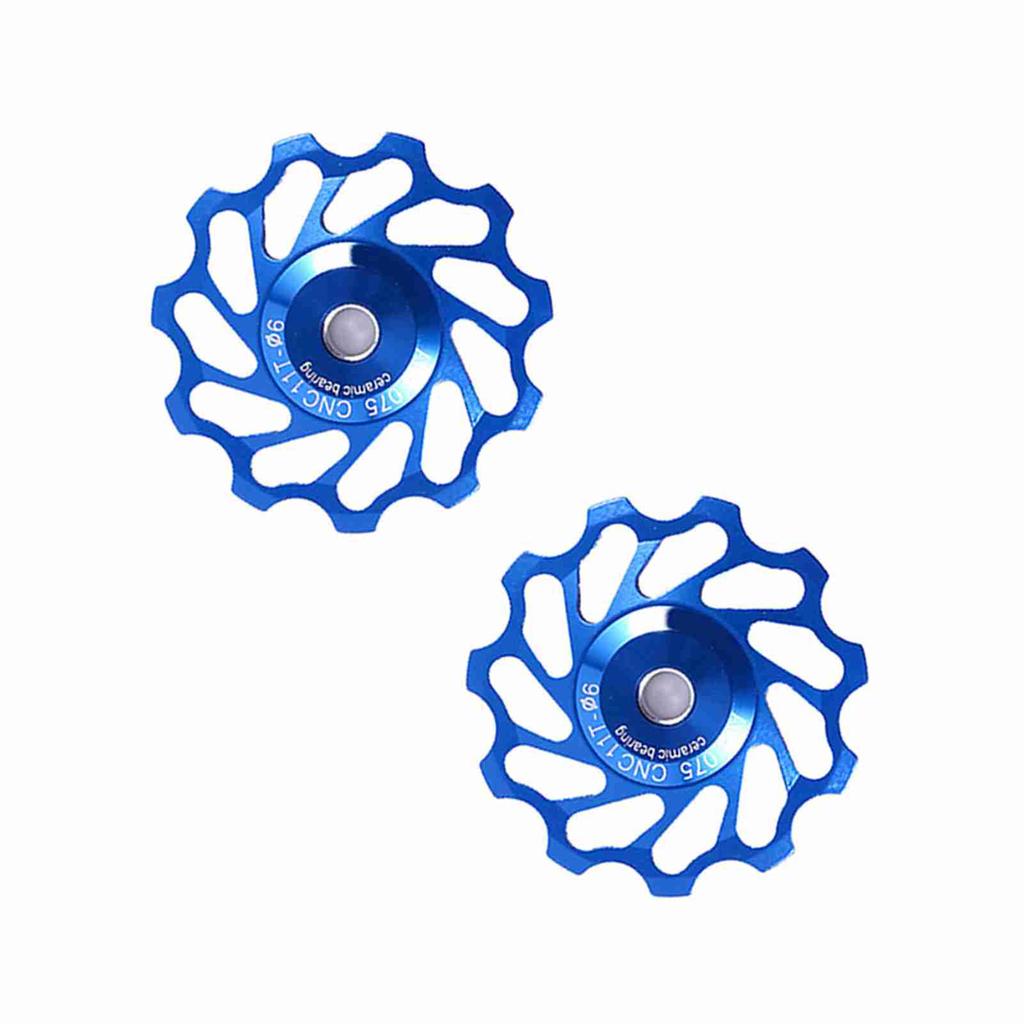 2pcs Ceramic Pulley Aluminium Alloy Rear Derailleur Guide Roller Part Accessory For MTB Bike
