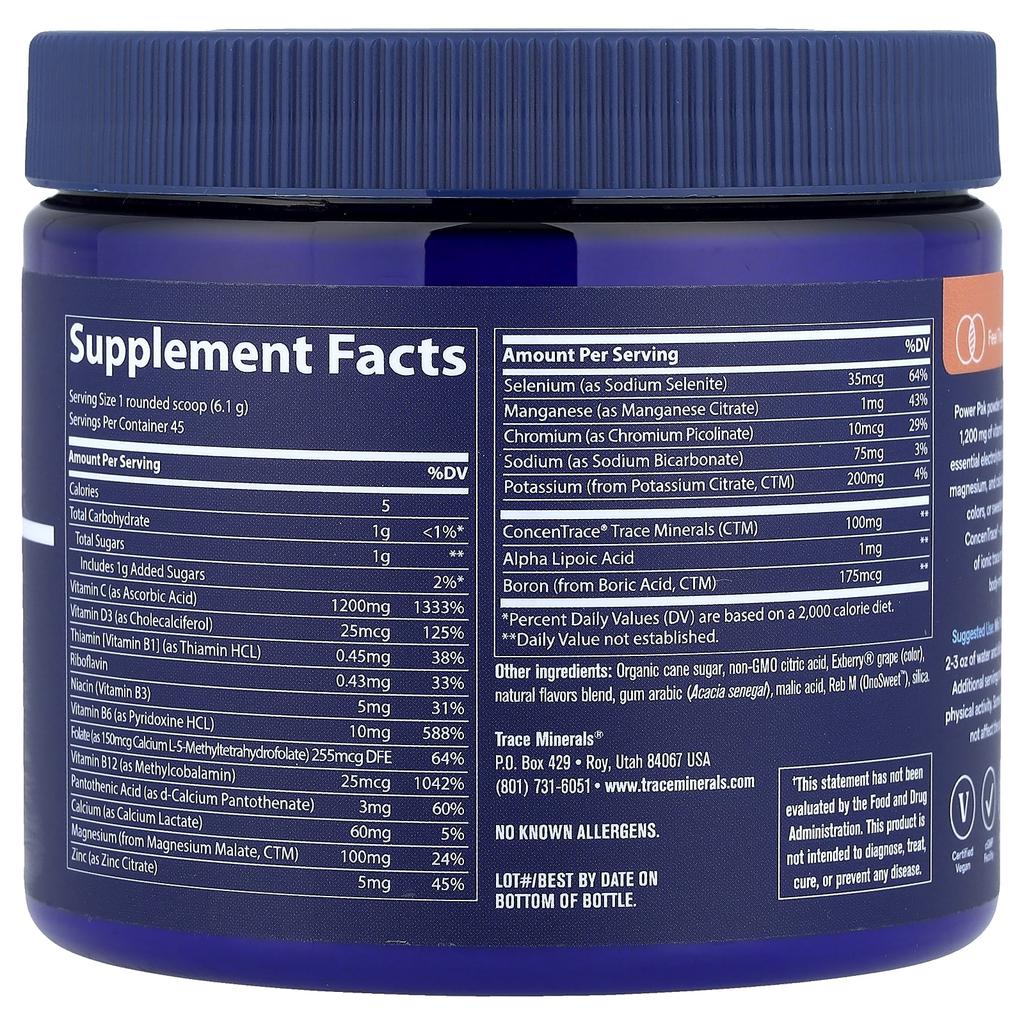Trace, Power Pack, Acai Berry, 275g (9.7oz)
