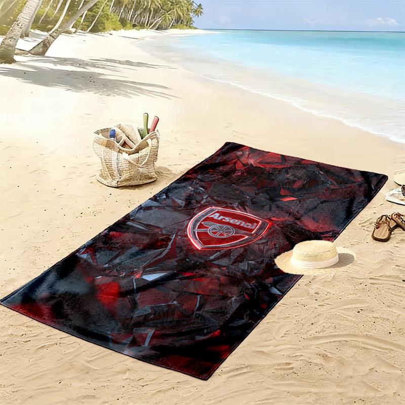 Football Club Beach Towel, Multi-purpose Beach Towel Perfect for Camping and Beach Vacations