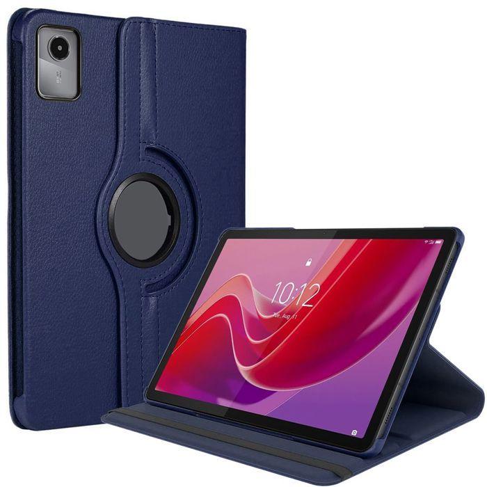 Case for Lenovo Tab M11, 360° Rotating Multi-Angle Anti-Scratch PU Leather Case Navy Blue