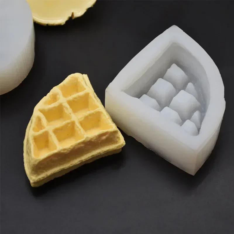 Handmade Diy Creative Waffle Silicone Mold Cookie DIY Chocolate Candy Flipping Molds Baking Cake Decor Candle Soap Moulds