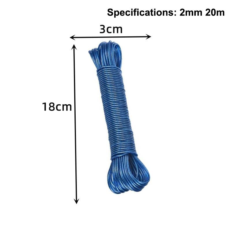 10/20/30/50M Pvc Coating Steel Clothesline Outdoor Portable Clothesline Garden Camping Travel Clothes Drying Rope