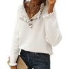 Women S Casual Long Sleeve Pullover Knit Sweater Button Edge Basic Top