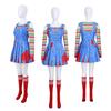 New Ghost Baby Horror 2 Chucky Cosplay Costume Dress Blue Ladies COS Skirt
