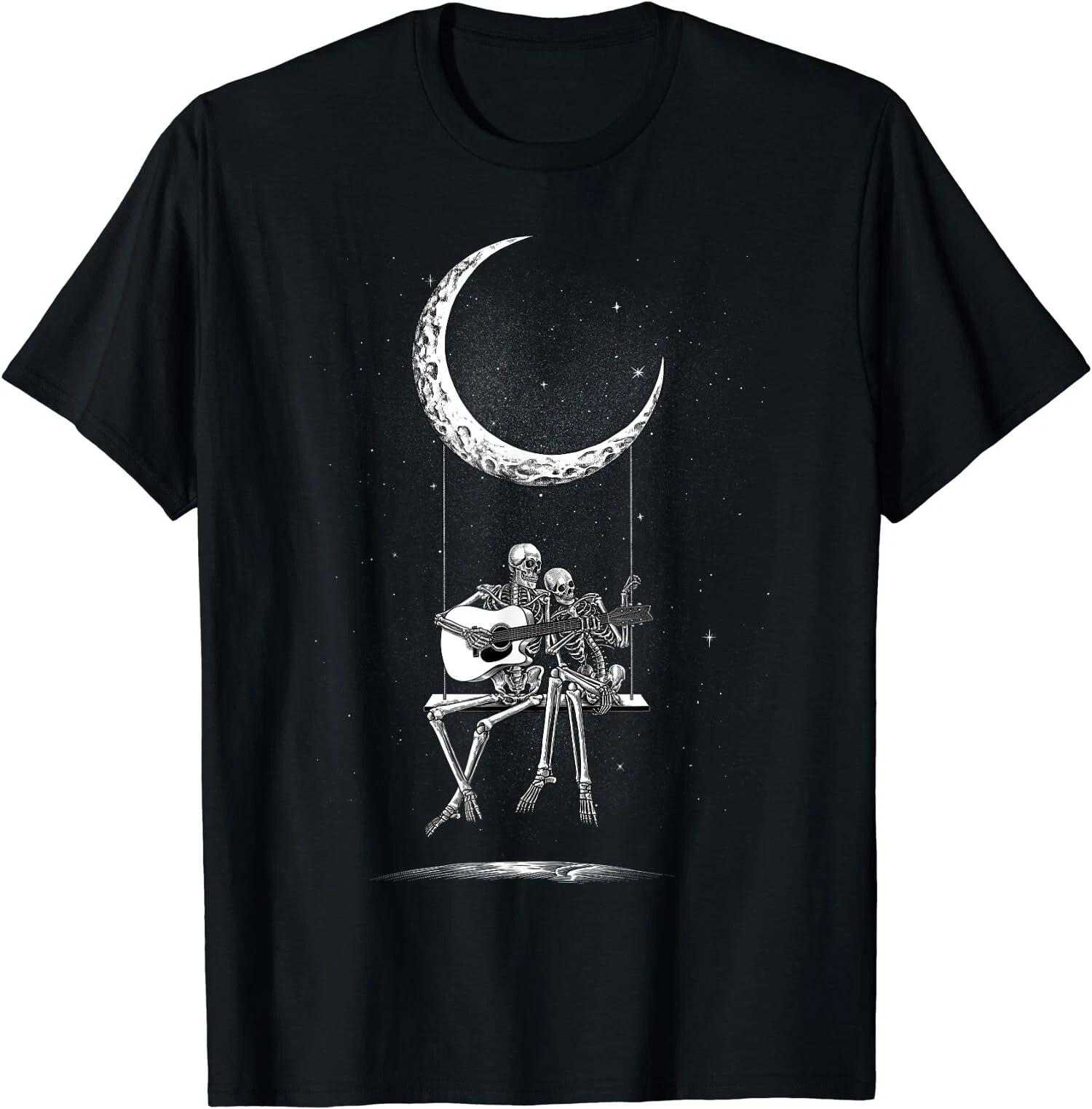 Skeleton And Moon Graphics, Great Gift Idea T-Shirt L
