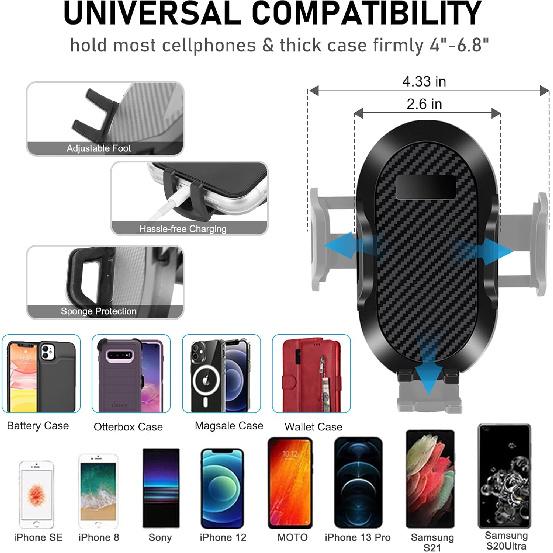 Kaishengyuan Upgraded Phone Mount For 2011-2017 Jeep Wrangler JK JKU, Multi-Mount Phone Holder Dash Tray Storage Box System Kit With Extension Arm