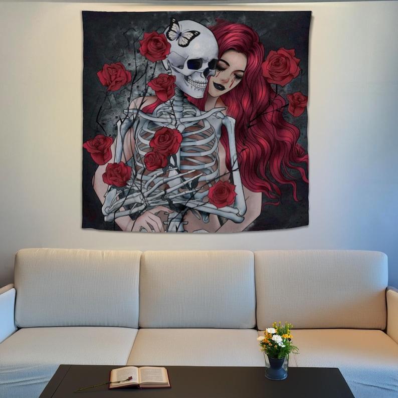 Skull Lovers tapestry 75x100 чёрный