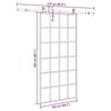 VidaXL Porte coulissante kit de quincaillerie noir 102x205cm verre ESG, porte intérieure, porte de grange intérieure, porte 3375935