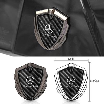 3D Metal Car Fender Side Blade Emblem Sticker For Mercedes Benz New B C E Class A Class C200L GLC GLK New CLA GLA Accessories2FE