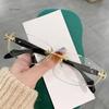 High Definition Photochromic Eye Spectacles Vintage Framesless Color Change Reading Spectacles Cut Edge Anti- Blue-Ray Presbyopia Spectacles