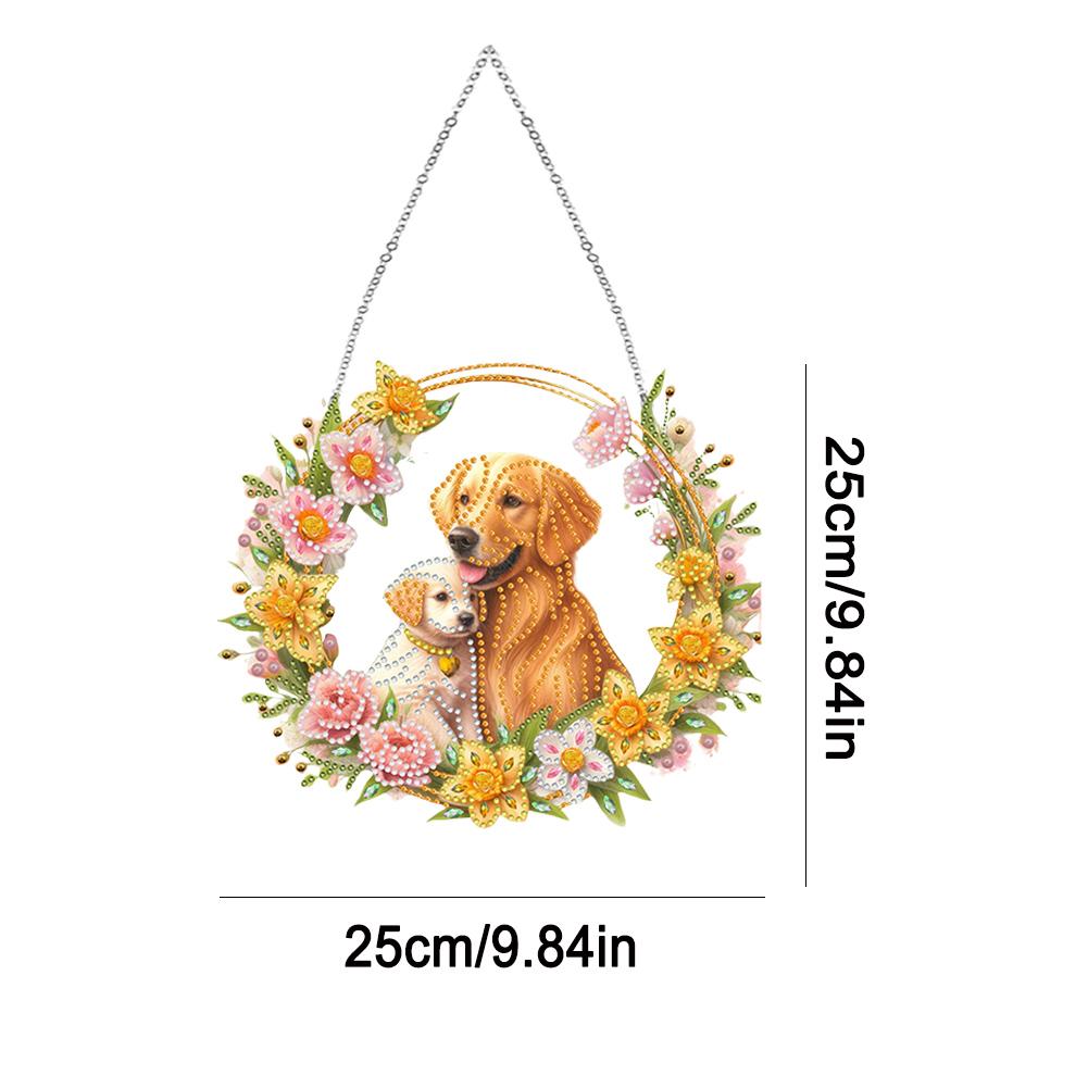 5D DIY Diamond Painting Pendant Dolphin Elephant Fox Wolf Cat Tiger Double Sided Special Shape DIY Diamond Art Pendant Kit