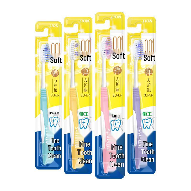 Lion Systema Soft Bristle Gum Care Toothbrush (4-Pack)