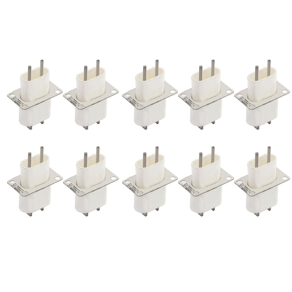 10 STUKS 4 Pin Sockets met Filament Magnetron Stekker Socket Connectoren Essentieel Vervangingsonderdeel voor Magnetron