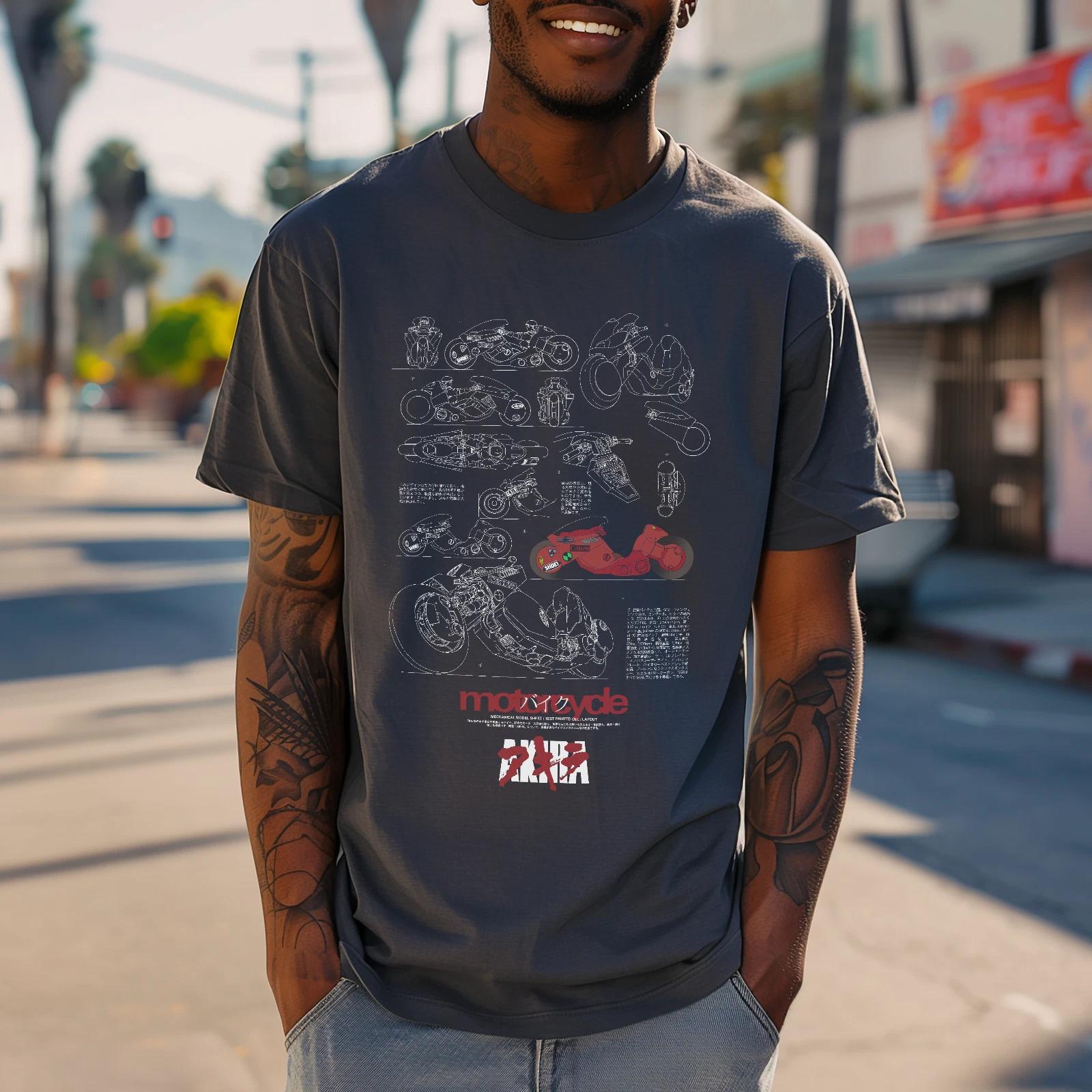 Akira T shirt - Kaneda s Motorcycle, Iconic Anime Movie Apparel, Manga Inspired XL