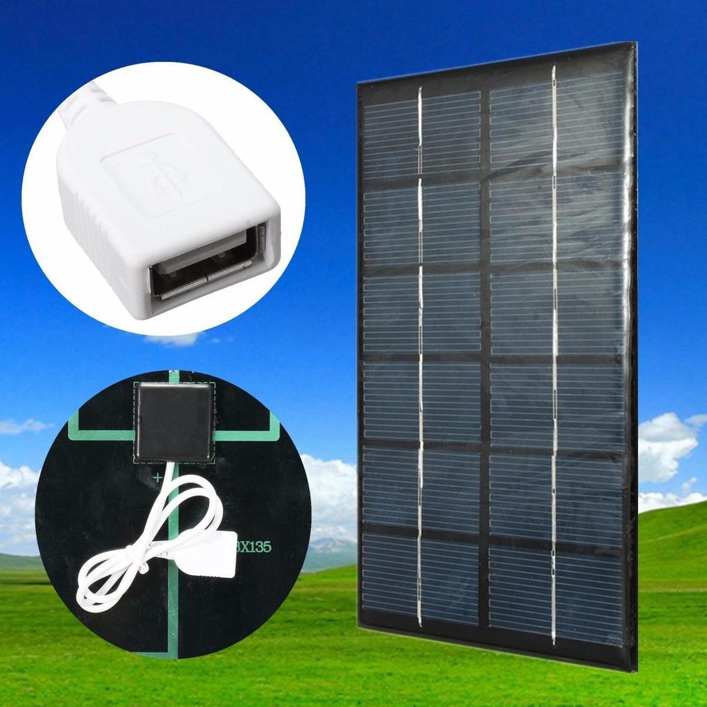 Buy 2W 6V Polycrystalline Cells Solar Panel Battery Charger DIY Module with USB Interface for