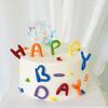 10 Teile/satz Bunte Geburtstag Glücklich Brief Decor Weiche Gummi Kuchen Dekoration Candy Farbe Kuchen Topper Kinder Party Liefert