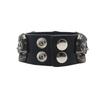 European & American Punk Skull Rivet Leather Bracelet: Rock & Rap Wristband Accessory