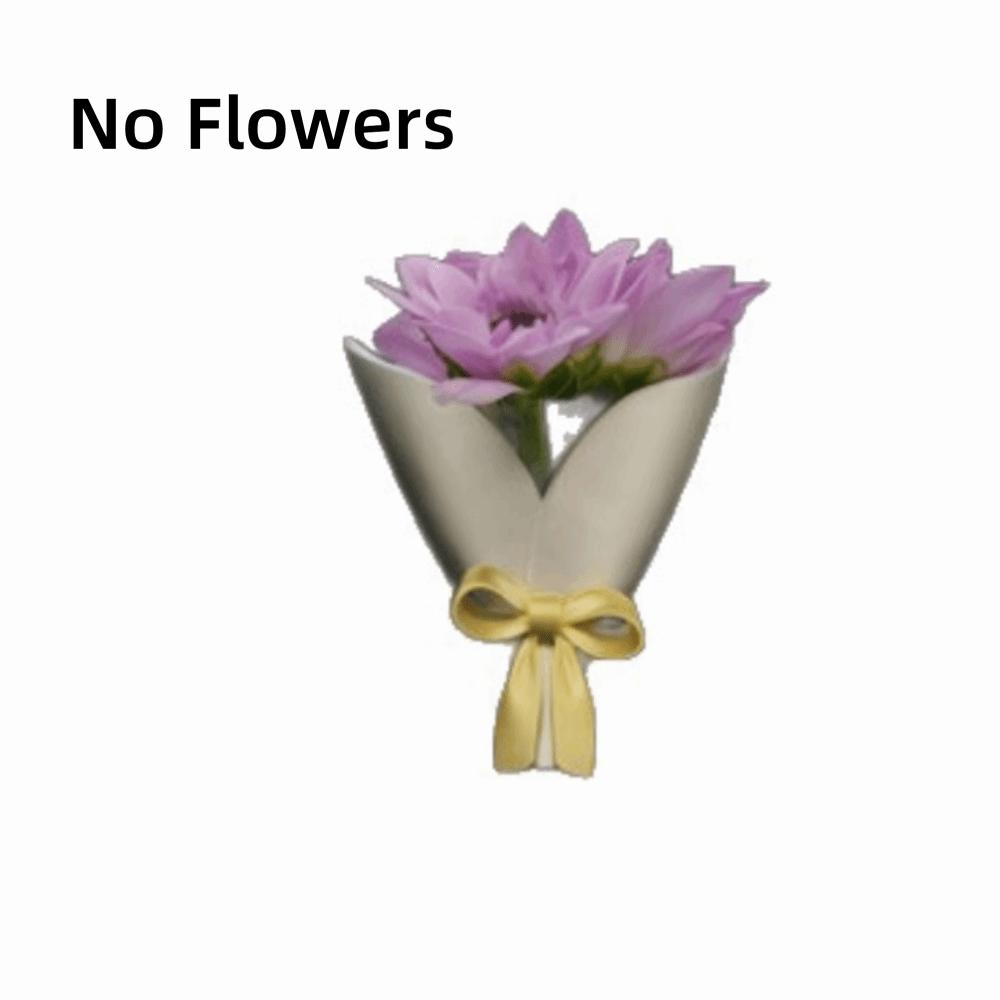 DIY Wearable Flower Brooches Mini Artful Flower Vase Brooch Birthday Celebration