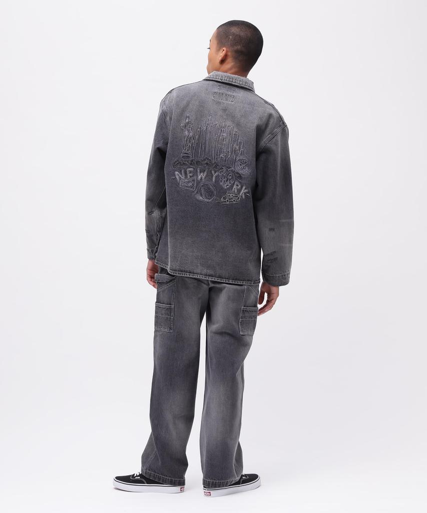 Avirex UNIVERSAL OVERALL DENIM XL COVERALL, Men's 010, Black, 783-5152203