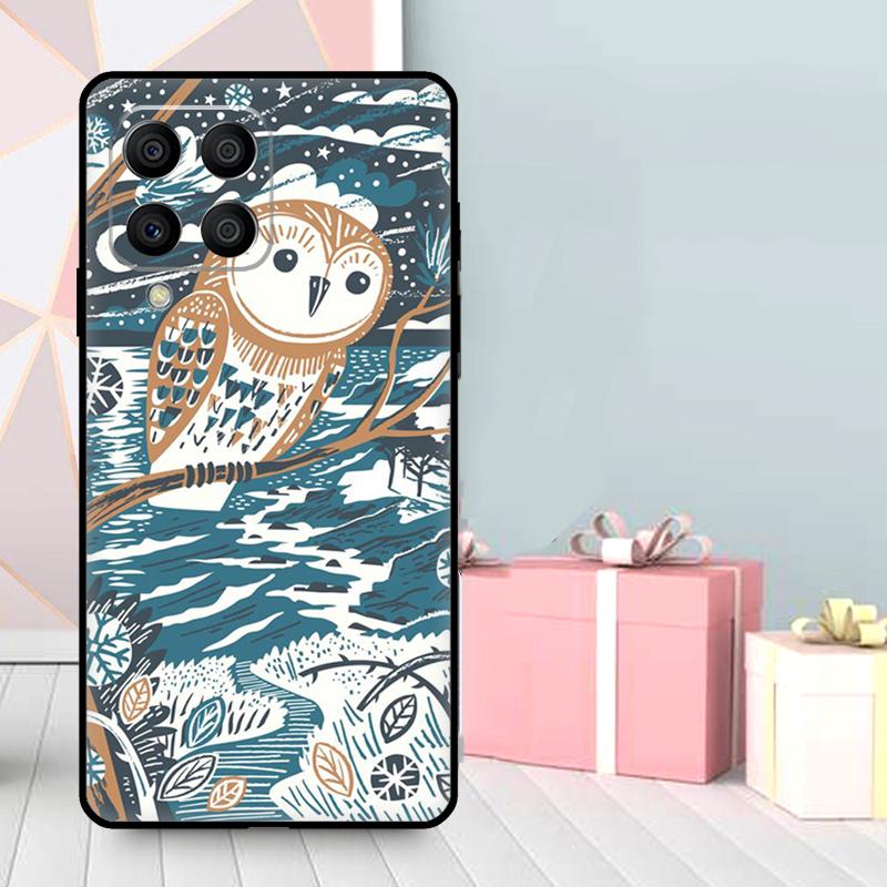 Cute Owl Cartoon Case For Samsung Galaxy M56 M52 M32 M53 M16 M11 M21 M31 M35 M12 M13 M14 M15 M36 M55 M34 M54