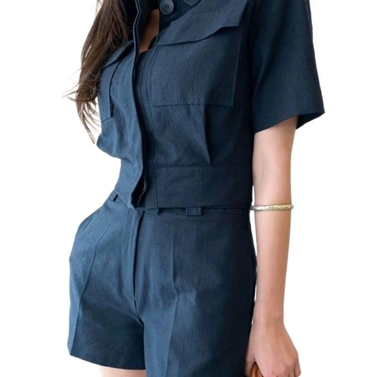 Women's Summer 2026 Chic Two-Piece Set: Petite Professional Workwear Shorts & Suit