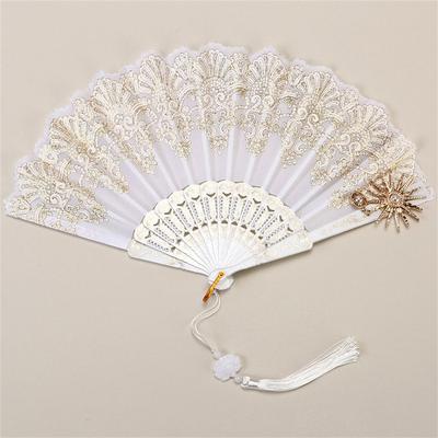 Vintage Court- Lace Fan Gorgeous Retro European Rose Folding Fan