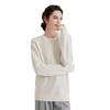 2024 Autumn/Winter Women's Cashmere Round Neck Loose Pullover Sweater - Solid Color Knit Base Layer