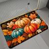 Herbst Ernte Kürbis Blatt Muster Badezimmerteppich Gemütliche Herbst Dekoration Haus Badezimmer Bodenmatte Weich Saugfähig Rutschfest Innenbereich Saisonale Dekoration Haus E