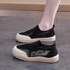 Women Breathable Lace Mesh Slip On Casual Flat Fisherman White Shoes