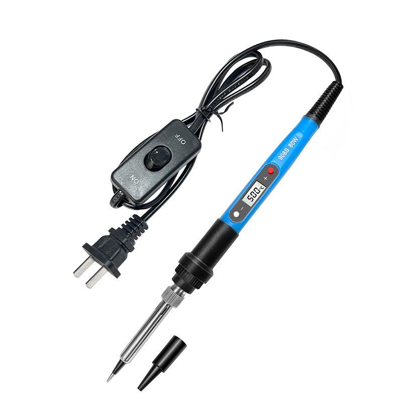 80W Elektrisches Lötkolben-Set mit LED-Anzeige & Einstellbarer Temperatur für Haushaltsreparaturen
