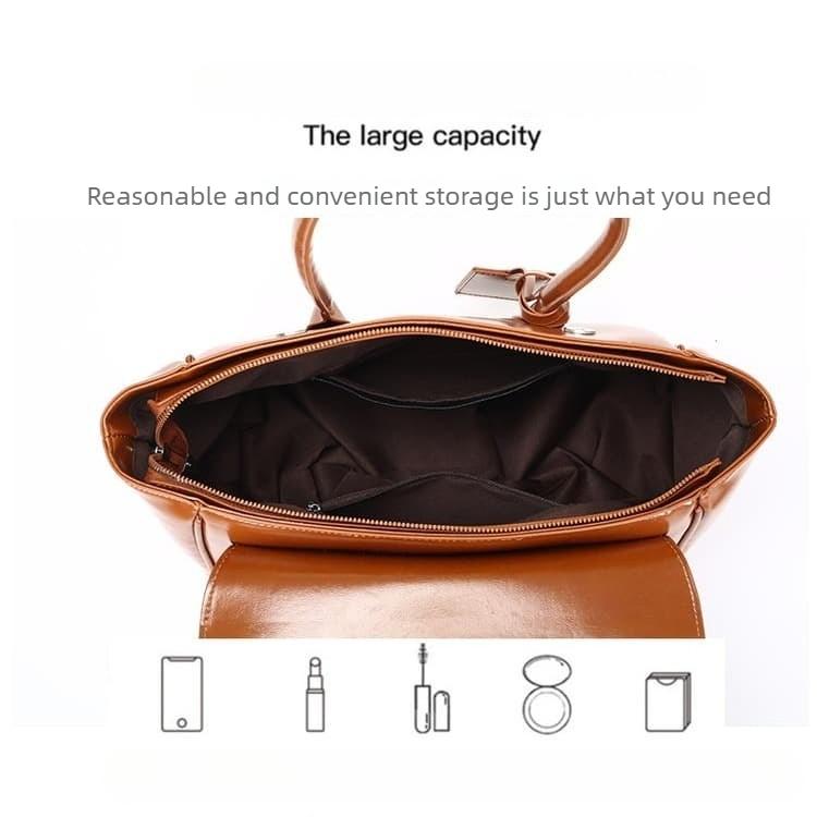 Simple tote bag women's versatile shoulder handbag