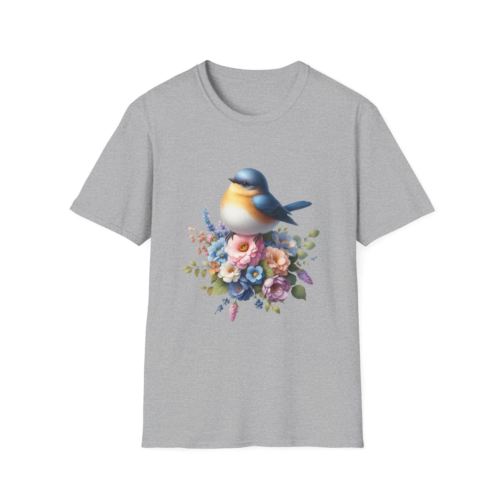 

Floral Bird T-Shirt, Cute Nature Tee, Gift for Bird Lovers, Spring Fashion XL