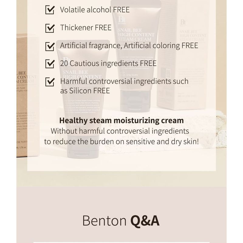 Benton Snail Bee High Content Dampfcreme