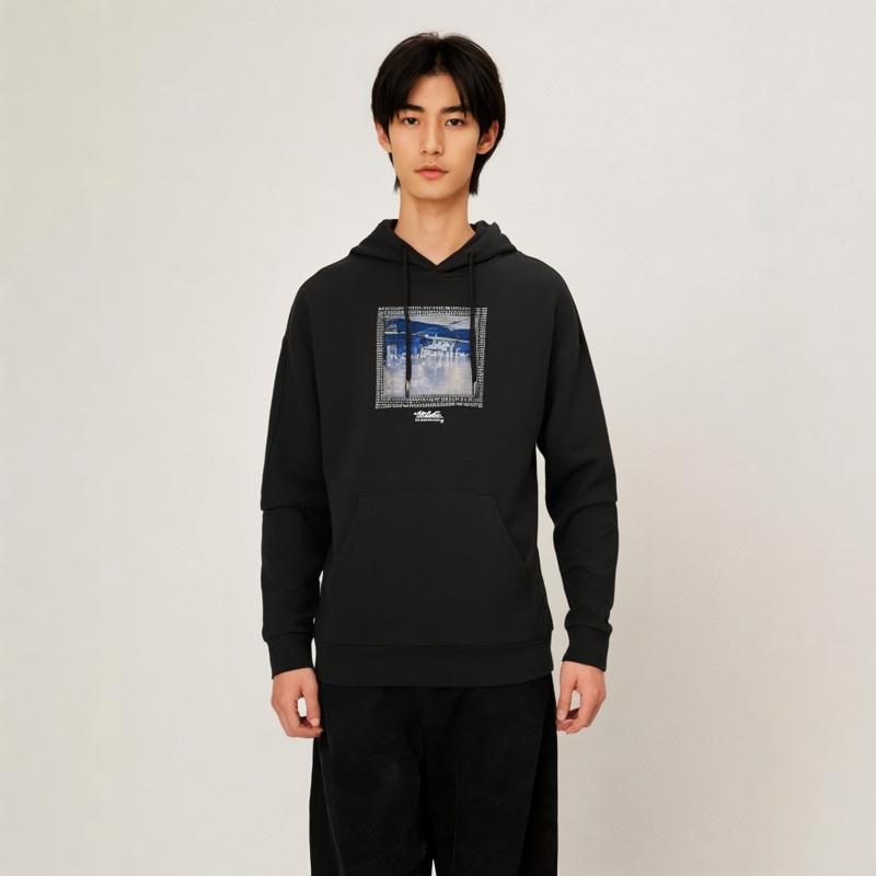 Li Ning Badfive Sweatshirt Men's Black AWDP359-2