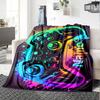 Custom Name Game Controller Theme Printed Blanket - Perfect for Couch, Bed, Travel & Outdoor Use | Machine Washable, Cozy & Durable.