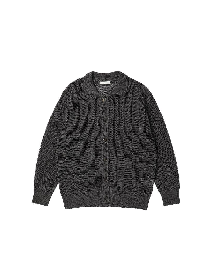 WORTHWHILE MOVEMENT Paper Collar Cardigan (Dark Brown)