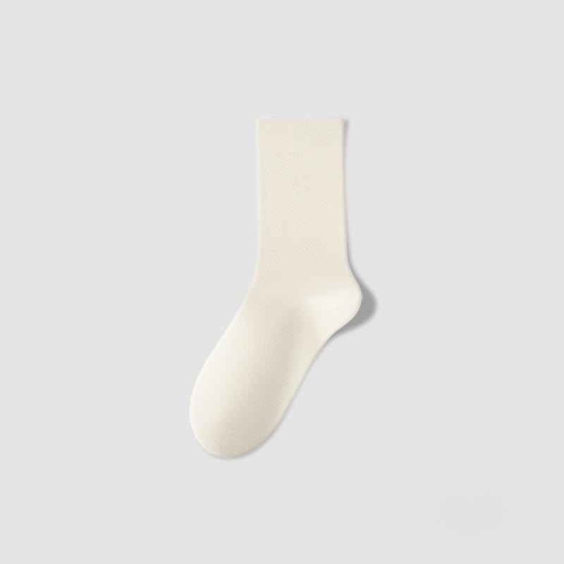Women's Summer Thin Pure Cotton Boneless Crescent Tube Stack Socks