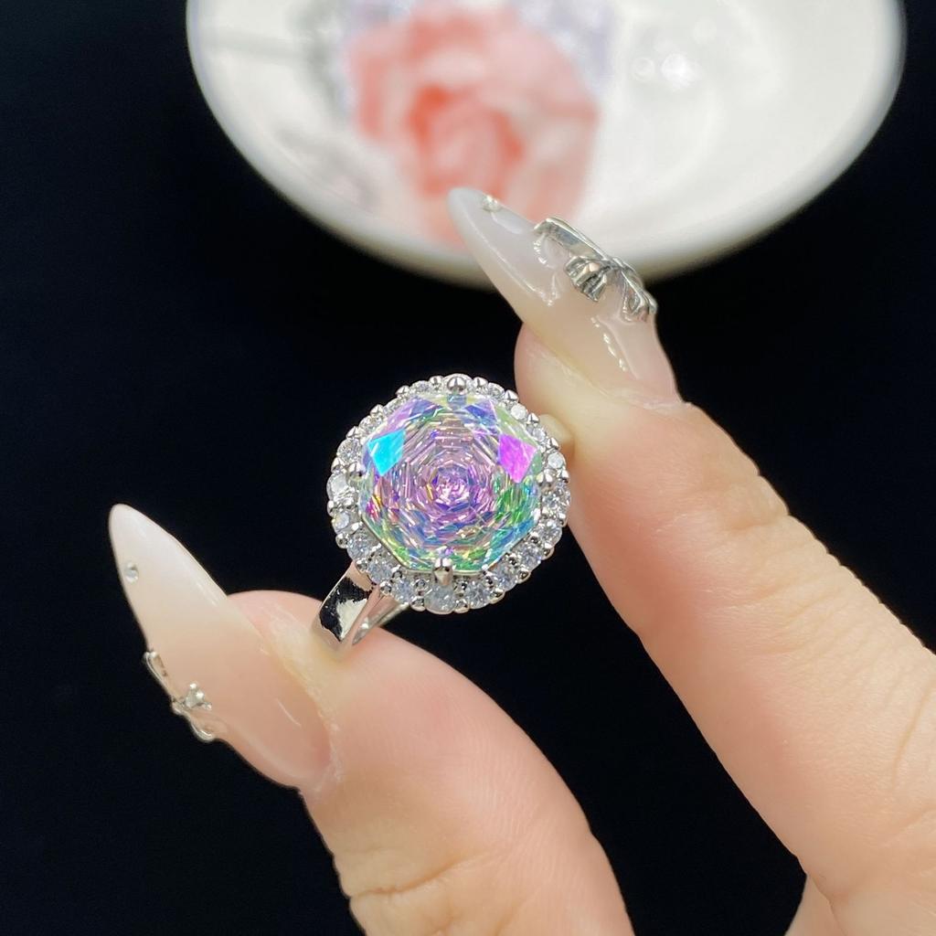 Top Qualität Aaa Bunt Zirkonia Ring Ohrringe Anhänger Halskette Sets Für Frauen Mode Hochzeitsparty Verlobungsschmuck