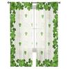 St Patrick Day Curtains Living Room Kitchen Clover Leaves Tulle Luck Wealth Irish Design Chiffon Curtain Light Filtering Polyester Area Window