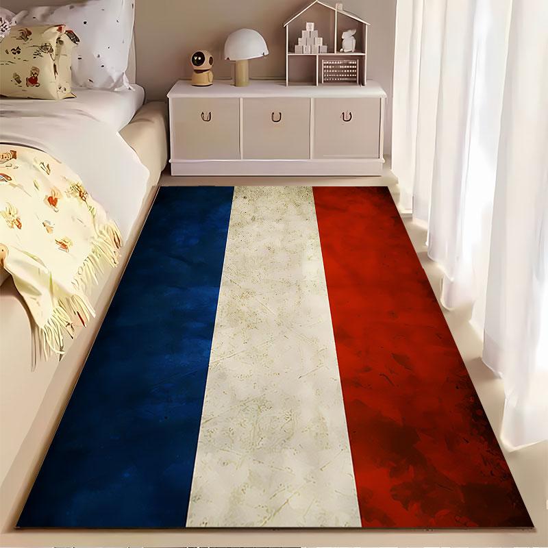 French Flag Tricolor Carpet Suitable As a Non-slip Mat for the Living Room or Bedroom Sofa