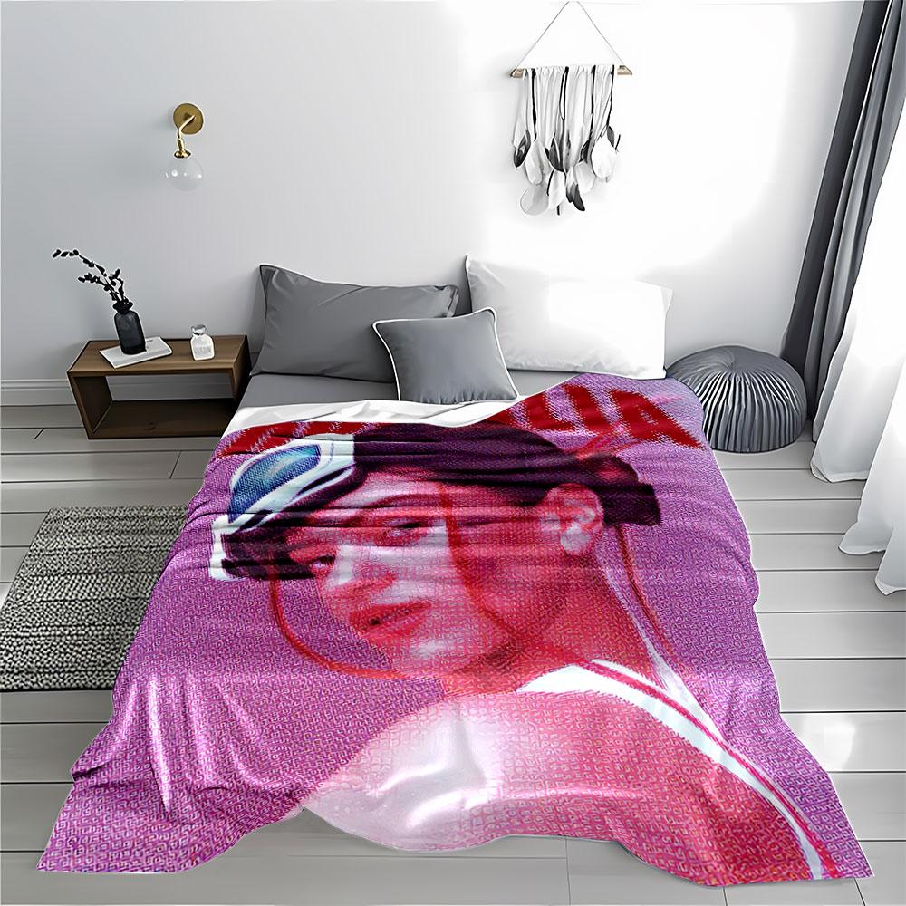 Pink Portrait Blanket for All Seasons Blanket Lunch Break Throw Gift