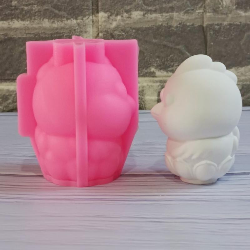 Food Grade Silicone Flower Chicken Statue Casting Mold DIY Sculpture Candle Soap Chocolate Making Supplies Craft Project