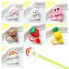 Universal Cartoon Straw Topper Practical Drink Straw Dust Cover For Wedding Party